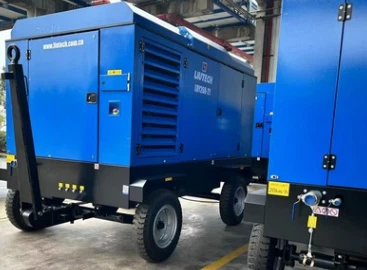 Diiselmootoriga-mobiilne kruviga õhukompressor